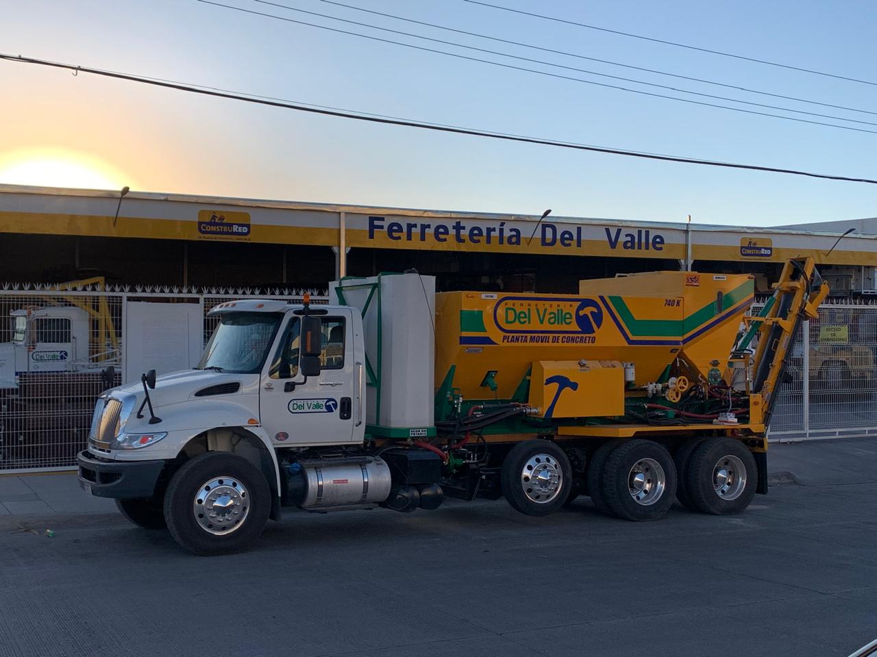 Planta dosificadora Del Valle en camión de transporte